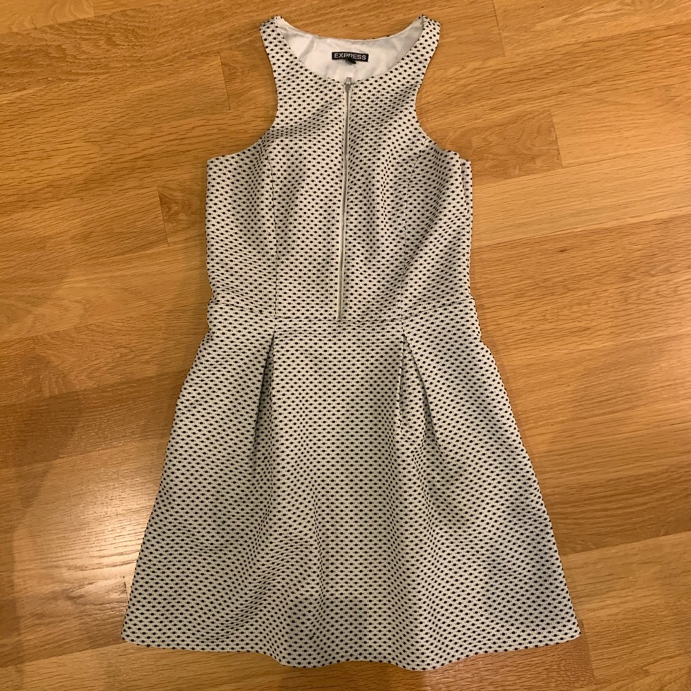 Express patterned zipper dress